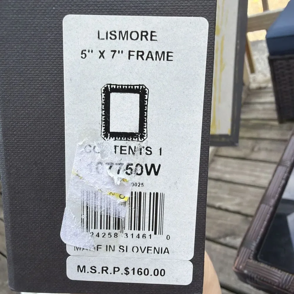 Waterford Lismore Diamond Lead Crystal 5x7 Photo Picture Frame- 107750W-NIB